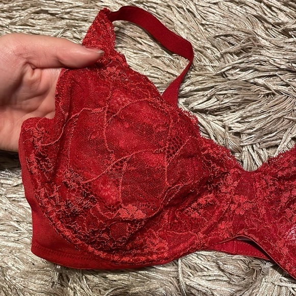 Liz & Co. Red Lace Underwire‎ 38D Bra - Picture 2 of 6